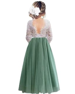 Princess Party Lace Flower Girl Dress Baby Kids Summer Wedding Birthday Dresses Children Clothing 2 4 6 8 10 12 14