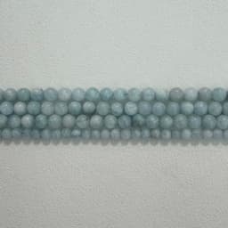 Genuine Semi-precious Natural AA Quality Zambia Blue Aquamarine Aeroides Stone Round Loose Beads 6 8 10MM Jewelry Making