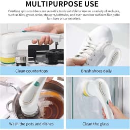Usb Rechargeable Kitchen Dishwashing Brush Sink Cleaner Bathroom Bathtub Clean Brush Spin Scrubber Electric Cleaning Brush