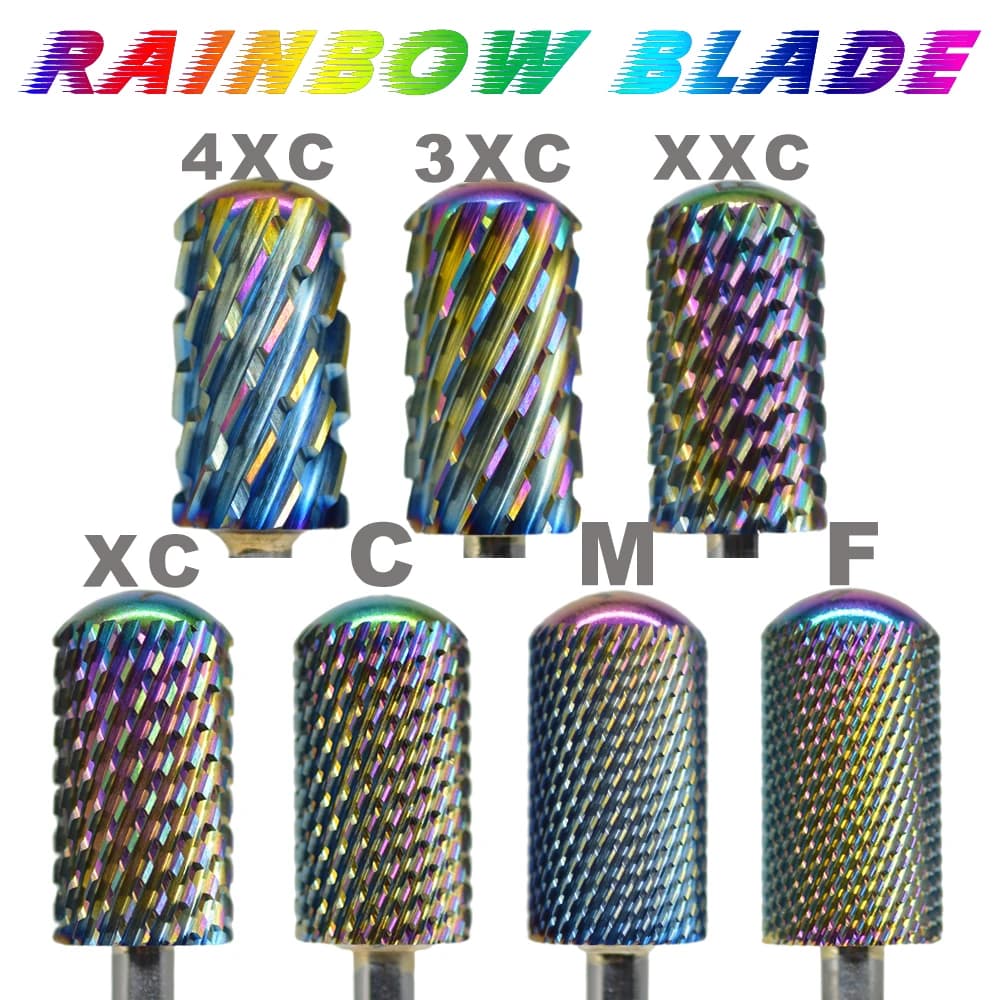 Right Hand 6.6 Large Round Top Rainbow Blade Carbide Strongest Safety Barrel Nail Drill Bit and Best remover for Powder