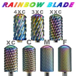 Right Hand 6.6 Large Round Top Rainbow Blade Carbide Strongest Safety Barrel Nail Drill Bit and Best remover for Powder