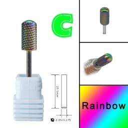 Right Hand 6.6 Large Round Top Rainbow Blade Carbide Strongest Safety Barrel Nail Drill Bit and Best remover for Powder