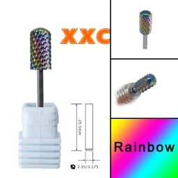 Right Hand 6.6 Large Round Top Rainbow Blade Carbide Strongest Safety Barrel Nail Drill Bit and Best remover for Powder