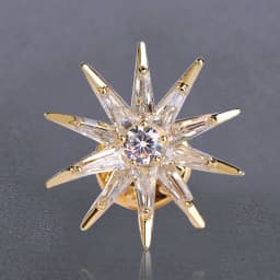 Blucome Cubic Zircon Star Brooches Gold-Color Copper Brooch Badge Collar Clip Up Chapter Copper For Women Medal Pins Jewelry