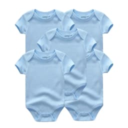 Kiddiezoom 5 Pcs/Lot Four Seasons Fashion Cartoon Short Sleeve Baby Boy Girl Bodysuits Soft 100%Cotton Newborn Onesies Clothes