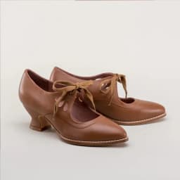 Retro Mary Jane Pumps Woman Vintage Lace Up Low Heel Dress Zapatos Ladies Brand Design Butterfly Wing Derby Shoes Plus Size