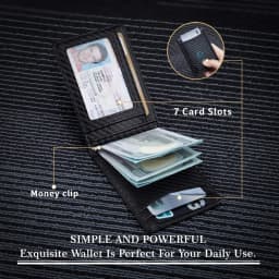 Rfid Carbon Fiber Men Wallets Credit Card Holder Business Money Bag Slim Thin Mini Male Small Short Black Walet Billfold Vallet
