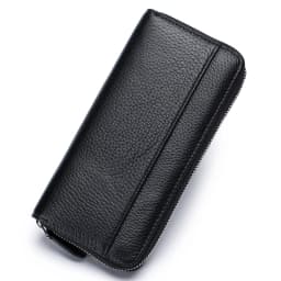 Long Zipper Wallet for Women Genuine Leather RFIDBlocking Large Capacity Credit Card Holder Wallets with Coin Pouch MoneyPockets
