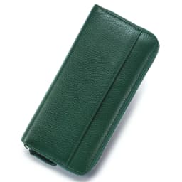 Long Zipper Wallet for Women Genuine Leather RFIDBlocking Large Capacity Credit Card Holder Wallets with Coin Pouch MoneyPockets