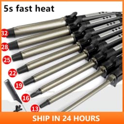19mm 25mm 32mm Ceramic Hair Curler Automatic Rotating Curling Iron Temperature Display Hair Curler Anti Scalding Professional