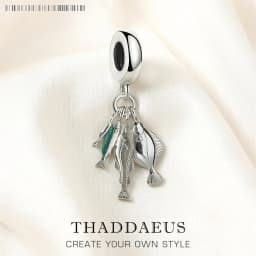 Charm Pendant Fishes Spring Men Women Trendy 925 Sterling Silver Jewelry Accessories Lucky Gift
