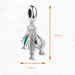 Charm Pendant Fishes Spring Men Women Trendy 925 Sterling Silver Jewelry Accessories Lucky Gift