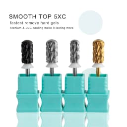HYTOOS 5XC Safety Barrel Nail Drill Bits 3/32 Smooth Top Carbide Manicure Bit Remove Thick Gel Drills Accessories Supplier