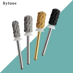 HYTOOS 5XC Safety Barrel Nail Drill Bits 3/32 Smooth Top Carbide Manicure Bit Remove Thick Gel Drills Accessories Supplier