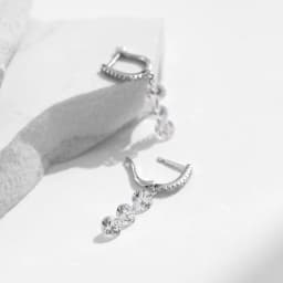 MODIAN 925 Sterling Silver Sparkling Luxury Clear CZ Swing Dangle Earrings Classic Wedding Drop Earrings For Women Jewelry