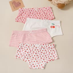 Girls' Briefs Cotton Girls' Underwear Babies in Large Children's Cotton Shorts 4-Pack