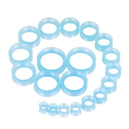20pcs/Lot 6-25MM Flexible Silicone Ear Plugs and Tunnels Ear Piercings Earlets Stretchers Expander Ear Dilations Body Jewelry