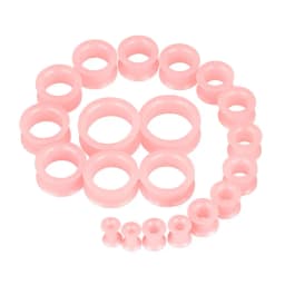 20pcs/Lot 6-25MM Flexible Silicone Ear Plugs and Tunnels Ear Piercings Earlets Stretchers Expander Ear Dilations Body Jewelry