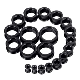 20pcs/Lot 6-25MM Flexible Silicone Ear Plugs and Tunnels Ear Piercings Earlets Stretchers Expander Ear Dilations Body Jewelry
