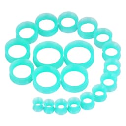 20pcs/Lot 6-25MM Flexible Silicone Ear Plugs and Tunnels Ear Piercings Earlets Stretchers Expander Ear Dilations Body Jewelry