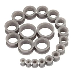 20pcs/Lot 6-25MM Flexible Silicone Ear Plugs and Tunnels Ear Piercings Earlets Stretchers Expander Ear Dilations Body Jewelry