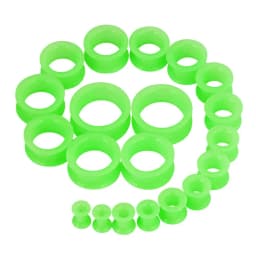 20pcs/Lot 6-25MM Flexible Silicone Ear Plugs and Tunnels Ear Piercings Earlets Stretchers Expander Ear Dilations Body Jewelry