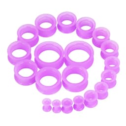 20pcs/Lot 6-25MM Flexible Silicone Ear Plugs and Tunnels Ear Piercings Earlets Stretchers Expander Ear Dilations Body Jewelry