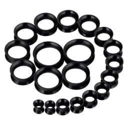 20pcs/Lot 6-25MM Flexible Silicone Ear Plugs and Tunnels Ear Piercings Earlets Stretchers Expander Ear Dilations Body Jewelry