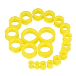 20pcs/Lot 6-25MM Flexible Silicone Ear Plugs and Tunnels Ear Piercings Earlets Stretchers Expander Ear Dilations Body Jewelry