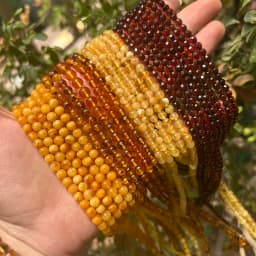 Natrural Genuine Baltic Flower Amber Faceted / Round Beads 4-7mm,Diy Bead Plant Natural Stone Men Women Jewelry Wholesale