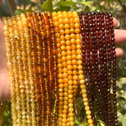Natrural Genuine Baltic Flower Amber Faceted / Round Beads 4-7mm,Diy Bead Plant Natural Stone Men Women Jewelry Wholesale