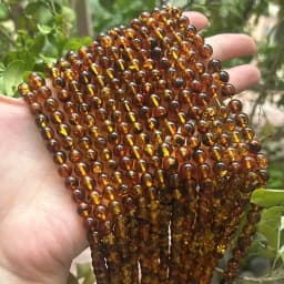 Natrural Genuine Baltic Flower Amber Faceted / Round Beads 4-7mm,Diy Bead Plant Natural Stone Men Women Jewelry Wholesale