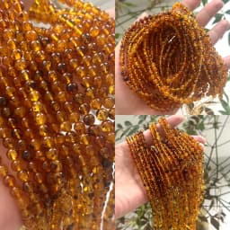 Natrural Genuine Baltic Flower Amber Faceted / Round Beads 4-7mm,Diy Bead Plant Natural Stone Men Women Jewelry Wholesale