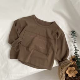Spring Fall Kids patch letters T-shirt cotton loose long sleeve Girls Tees fashion Boys casual Tops