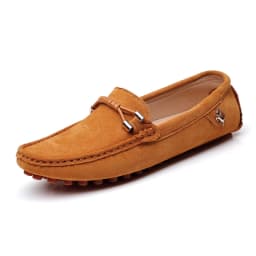 YRZL Size 48 Loafers Men Luxury Brand Moccasins Shoes Men Suede Leather Loafers Shoes Slip on Non-slip Driving Loafers for Men