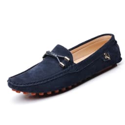 YRZL Size 48 Loafers Men Luxury Brand Moccasins Shoes Men Suede Leather Loafers Shoes Slip on Non-slip Driving Loafers for Men
