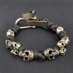 Vintage Skull Bracelet for Men Creative Adjustable Handmade Woven Bangles Punk Hip Hop Motorcycle Jewelry Accessories Wholesale