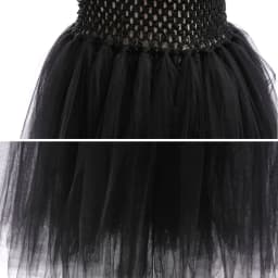 Child Halloween Costume Evil Witch Cosplay Clothes Girl Disguise Dress Kids Maleficent Black Tulle Outfits Fantasy Party Clothes