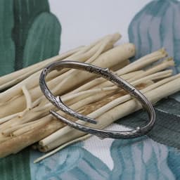 Hot Sell Vintage Black Thistles And Thorns Design Thai Silver Men Bangle Jewelry For Man Christmas Gifts No Fade