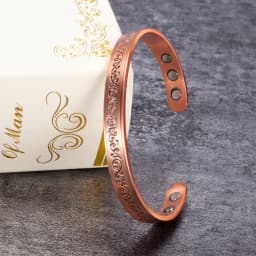 Pure Copper Magnetic Bracelet Benefits 8.3mm Adjustable Cuff High Magnet Bangles Arthritis Pain Relief Energy Jewelry Female