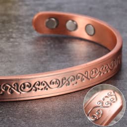 Pure Copper Magnetic Bracelet Benefits 8.3mm Adjustable Cuff High Magnet Bangles Arthritis Pain Relief Energy Jewelry Female