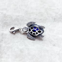 Charm Pendant Turtle With Blue Stones For Men Women Winter Real 925 Sterling Silver Special Lucky Gifts