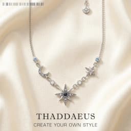 Royalty Star & Moon Necklace 2023 Spring New Link Chain Fine Jewelry Europe 925 Stering Silver Bijoux Trendy Gift For Women