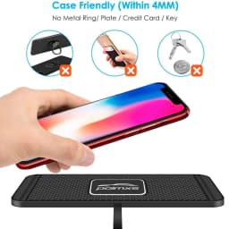 Polmxs Car Wireless Charging for 15W Qi Type C Wireless Charger Mat Non Slip Pad for iPhone 14 13 12 Pro Max Samsung S22/S21/S20