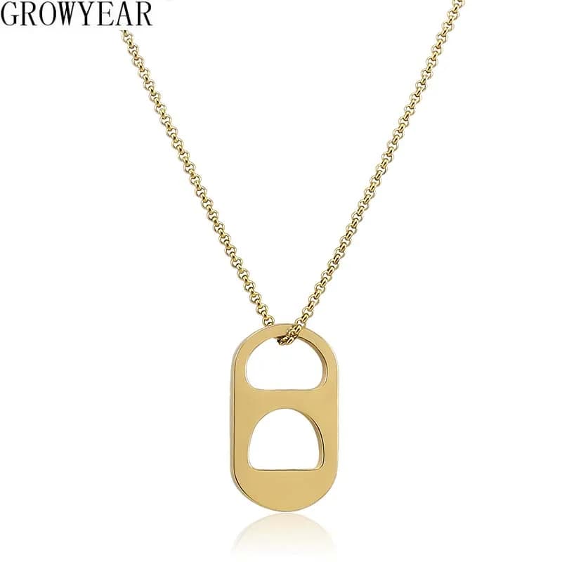 Big Thick Hang Slide Hollow Number 8 Pendant Necklace for Women Men Gold Silver Color O Chain Necklace Jewelry Gifts