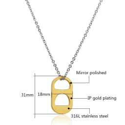Big Thick Hang Slide Hollow Number 8 Pendant Necklace for Women Men Gold Silver Color O Chain Necklace Jewelry Gifts
