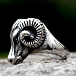 New 316L Stainless Steel Vintage Goat Sheep Animal Rings Men's Fashion Hip Hop Biker Rings Animal Jewelry Birthday Creative Gift