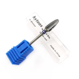HYTOOS 6mm Flame Bits 3/32 Two-way Nail Drill Bit Carbide Burrs Milling Cutters For Manicure Remove Gel File Accessories