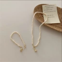 Minar Korean Vintage Natural Freshwater Pearl Chokers Necklaces for Women Gold Color Copper Toggle Clasp Circle Necklace Jewelry