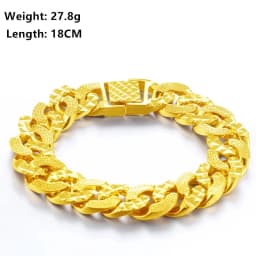 24k Gold Filled Jewelry Bracelets Forever Not Fade For Men And Women Wedding Fine Pulseira Feminina Bizuteria Joyas